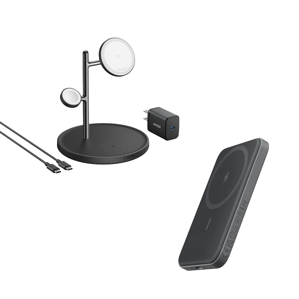Anker <b>621</b> Magnetic Battery (MagGo) & Anker MagGo Wireless Charging Station (3-in-1 Stand)