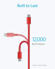 4 Pack New Nylon USB C to USB C Cable (3.3 ft 60W)